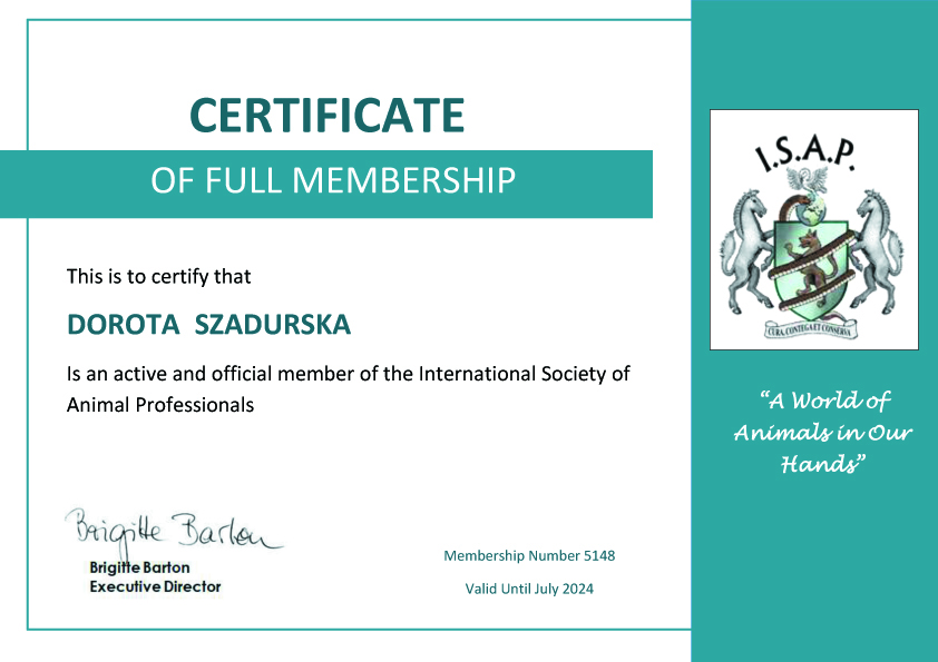 Dorota Szadurska International Society of Animal Professionals